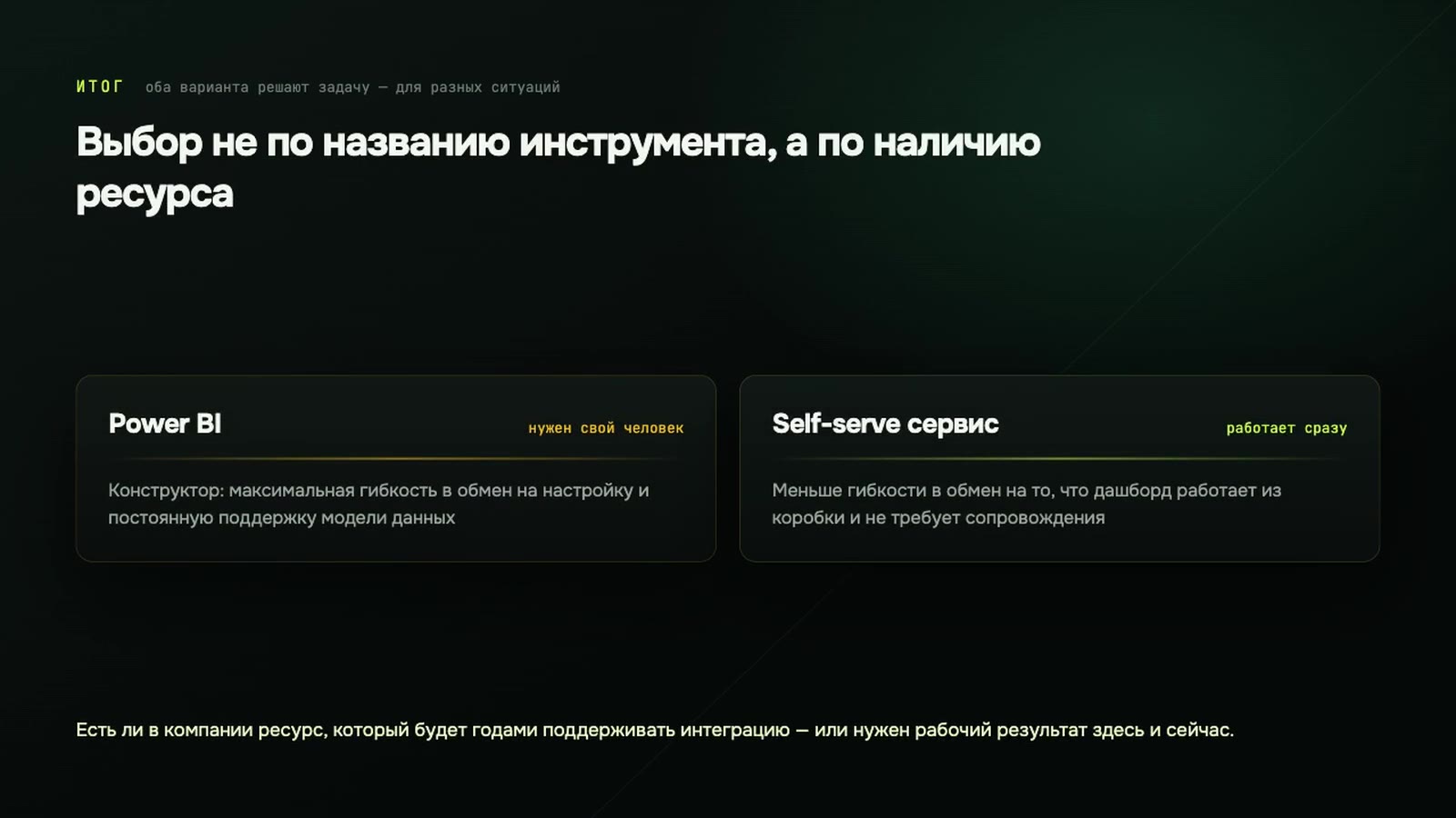 1С и Power BI: когда стоит интегрировать, а когда проще без этого